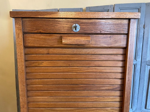 Rollladenschrank, Archivschrank, Musikschrank, Art déco, 1930, Französisch