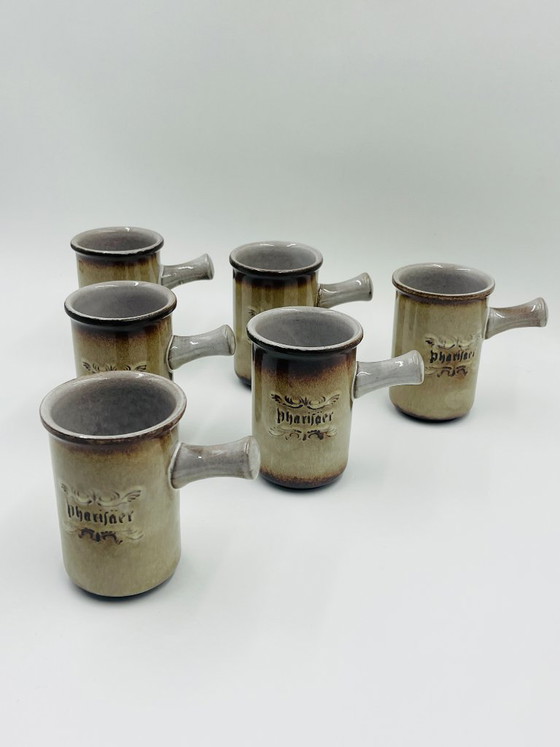 Set of 6 Pharisäer glazed stoneware mugs, Crockery, Ceramic, Brown (photo 2 of 10)