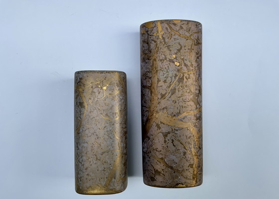 Image 1 of Rosenthal, Dressler 'Goldfeuer' jarrones, caja con tapa, candelabros, cuencos