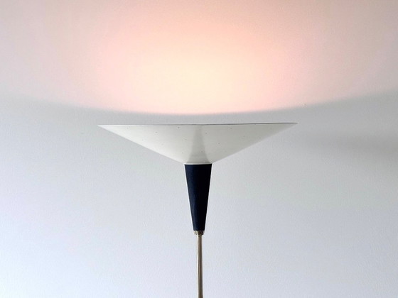 Lampada da terra vintage con uplighter e lampada da lettura, Ottone / Nero, Stile Mid-Century (foto 11 di 15)