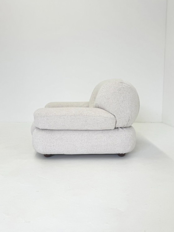 Fauteuil Sapporo de Mario Marenco pour Mobil Girgi, coloris beige crème – Textile (photo 8 of 12)