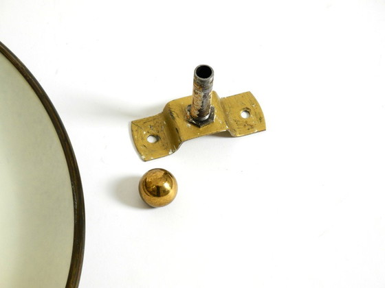 Image 1 of Very rare 5-arm mid-century modern metal bag ceiling lamp with round white reflector