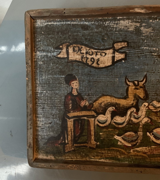 Image 1 of Ex Voto schilderij 1792 Maria verhoord gebed.  