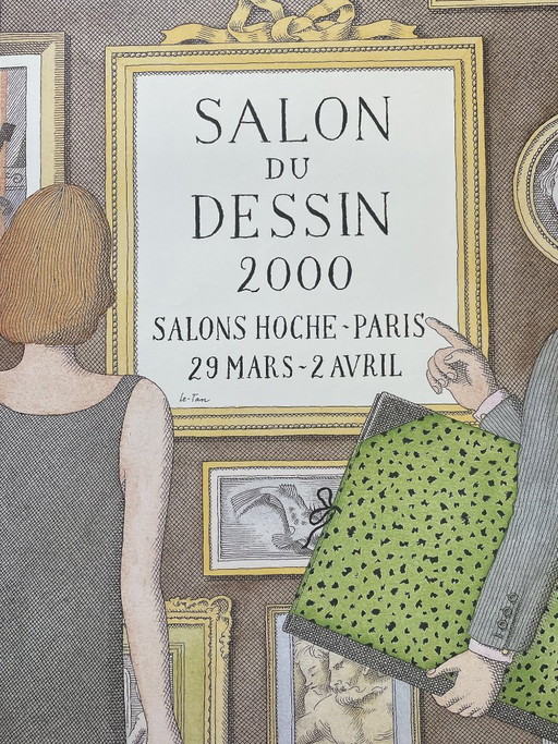 Original poster by Pierre Le-Tan – Salon Du Dessin, Paris (2000)
