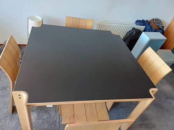 Image 1 of Gijs Bakker, dining area with four strip chairs