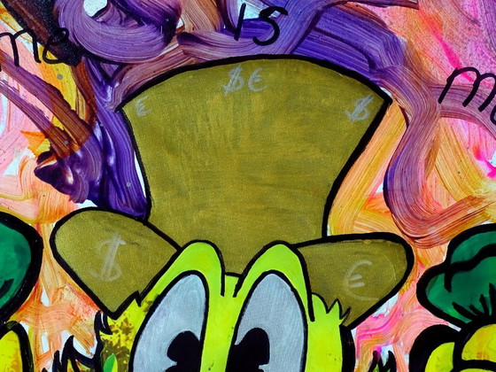 Pittura Pop Art, di Dagebert Duck Monopoly man, CB, Dipinti e disegni, Tela, Rosso (foto 7 di 10)