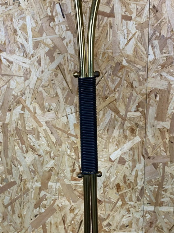 Image 1 of Lámpara de pie de los años 50 y 60, lámpara de bolso, diseño de vidrio de mediados de siglo, años 50