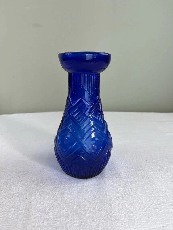 Vaso Art Déco blu cobalto – Vasi, Crystal, Glass, Art Deco (photo 7 of 7)