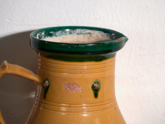 Antique folk glazed pottery pot – Central Europe, circa 1930 – Plant pot, Rustic (photo 38 of 40)