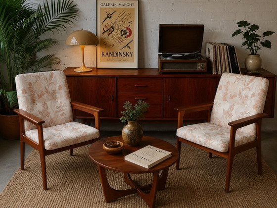 Image 1 of Par de sillones daneses de teca diseñados por OD Møbler, década de 1970.