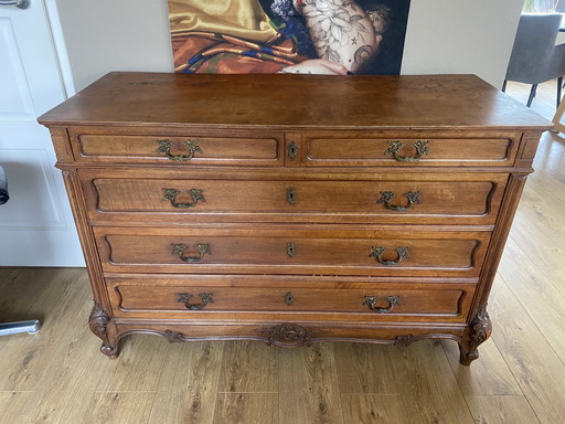 Cómoda antigua de estilo Reina Ana, tocador, cómoda, mueble de baño