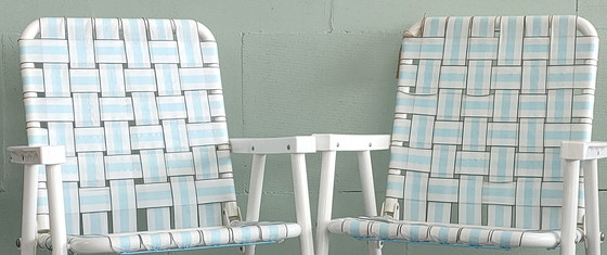Image 1 of Chaises de plage américaines vintage style années 60