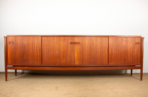 Sehr große Dänische Enfilade 255 cm aus Teakholz 1960.