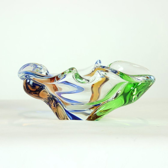 Image 1 of Design Art Rhapsody Collection Glass Bowl By Frantisek Zemek, Czechoslovakia 1960s