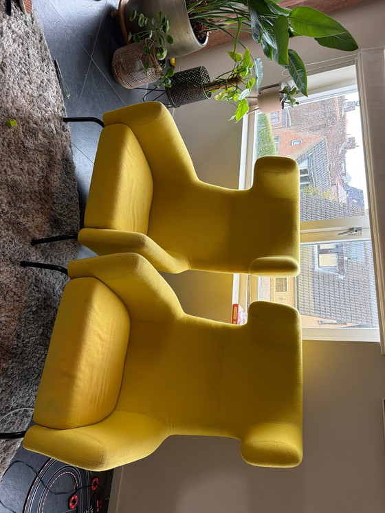 Original Havana wing armchairs | Design classic, softline, Cotton, Metal, Yellow, Modern (photo 6 of 7)