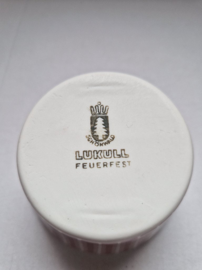 シェーンバルド Schonwald LUKULL FEUERFEST 器 6 x porcelain souffle molds. Lukull.Schonwald Germany .1950-1970