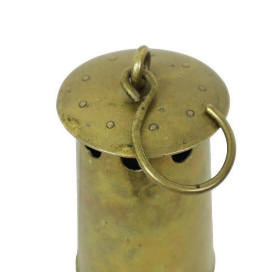 Image 1 of Old Brass Miner's Lamp Memorabilia
