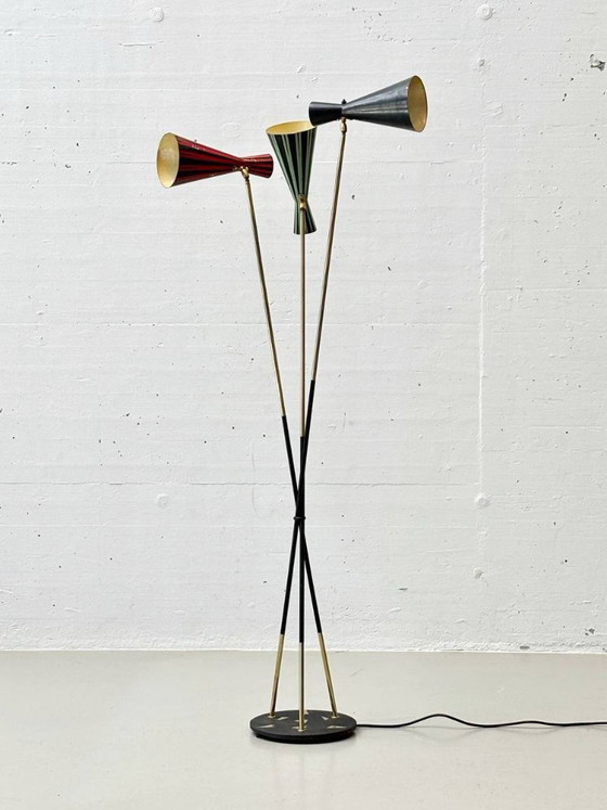 Image 1 of Lampadaire de style mid-century, signé Lumenform, années 1960