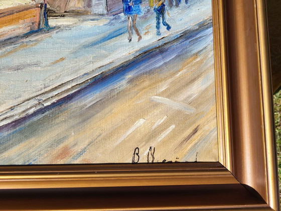 Original Parisian Street Scene Art, Notre Dame Cathedral & Seine River, Paintings & Drawings, Canvas (photo 10 of 10)