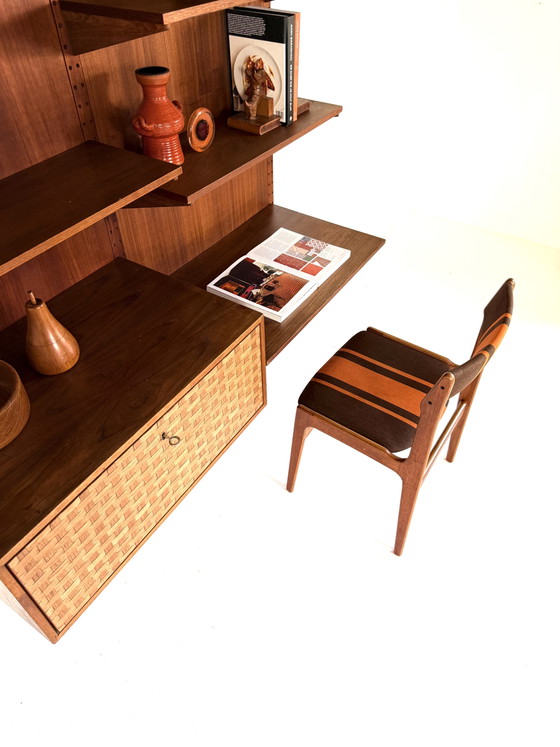 Vintage Modulair Teakhouten Wandsysteem ‘60 – Wandkast, Wood, Metal (photo 10 of 15)