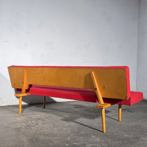 Navratil slaapbank, jaren 60 – 3-5 zitsbanken, Textile, Wood (photo 11 of 14)
