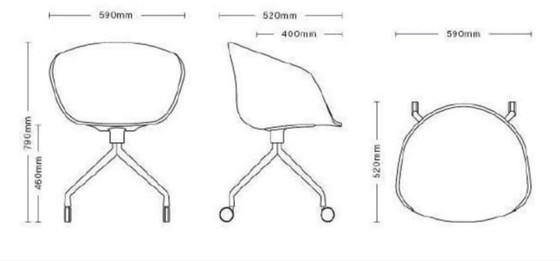 Image 1 of 4x HAY AAC 25 design chairs, very nice