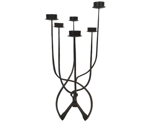 Grote Vintage Kandelaar - Smeedijzer - 1900