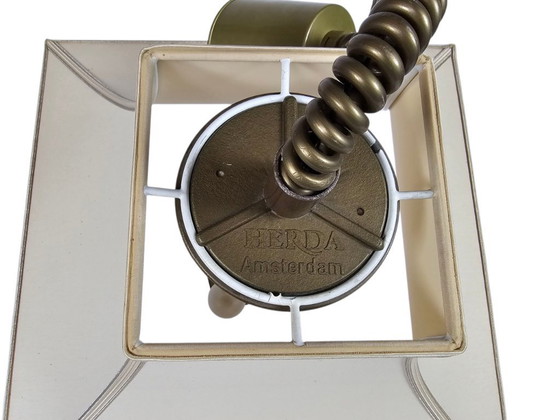 Image 1 of Herda Amsterdam - Trekpendel Hanglamp - Messing - Hollywood Regency Stijl - 70'S