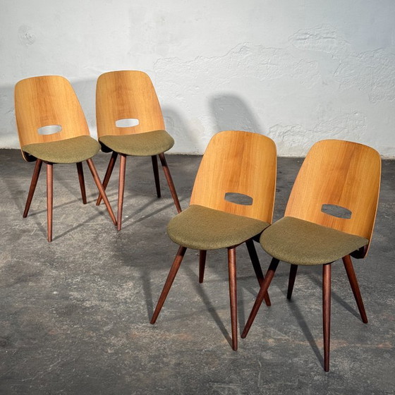 Lollipop Dining Chairs (Set of 4) by František Jirák for Tatra Nábytok, 1960s – Textile (photo 7 of 13)