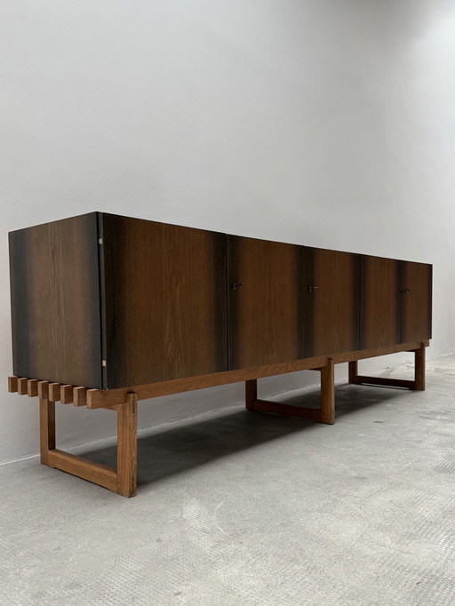 MIDCENTURY SIDEBOARD MOOREICHE ANRICHTE CREDENZA 1960er JAHRE 265cm