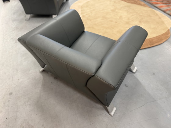 Image 1 of 2 Rolf Benz 322 Armchairs Gray Leather