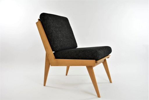 L-vormige fauteuil in gemêleerd zwart