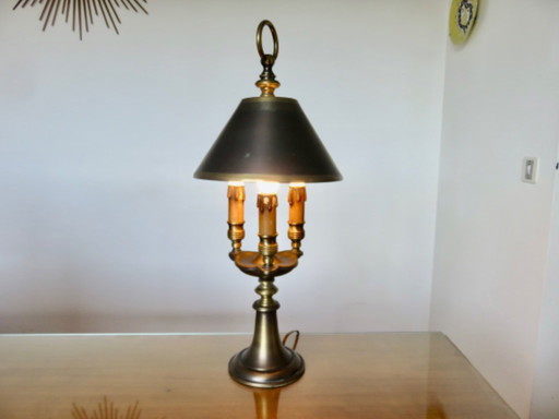 3-burner bronze hot-water bottle lamp