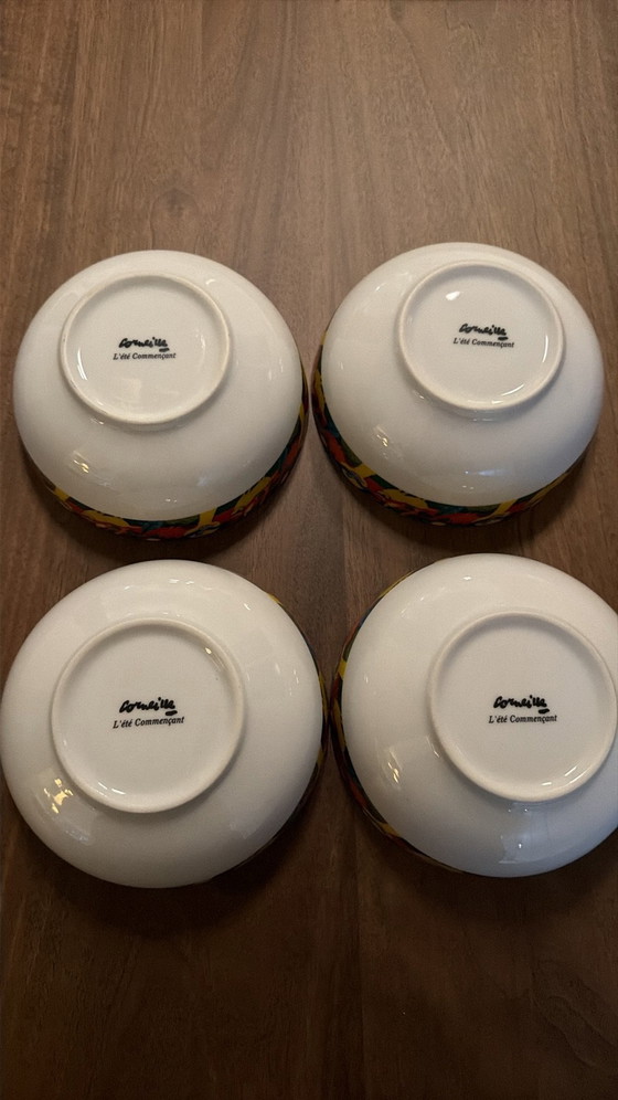 4 Corneille breakfast bowls #design vgc, Crockery, Porcelain, Multi Color (photo 6 of 9)