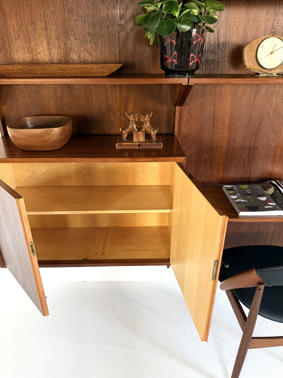 Image 1 of Vintage modulair teakhouten wandsysteem ‘60