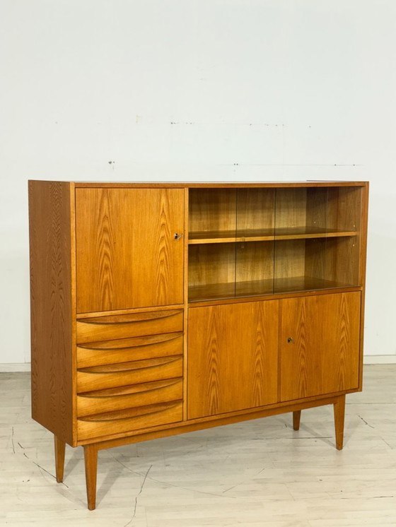 Image 1 of Beautiful vintage Hellerau sideboard / highboard / china cabinet / living room cabinet / mid-century cabinet