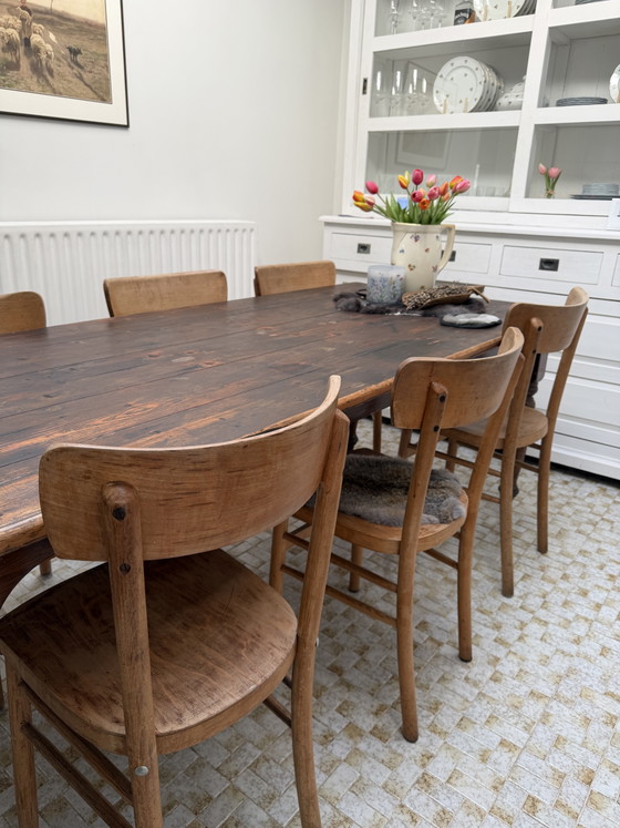 6 chaises en bois vintage – Chaises de salle à manger, Wood (photo 7 of 7)