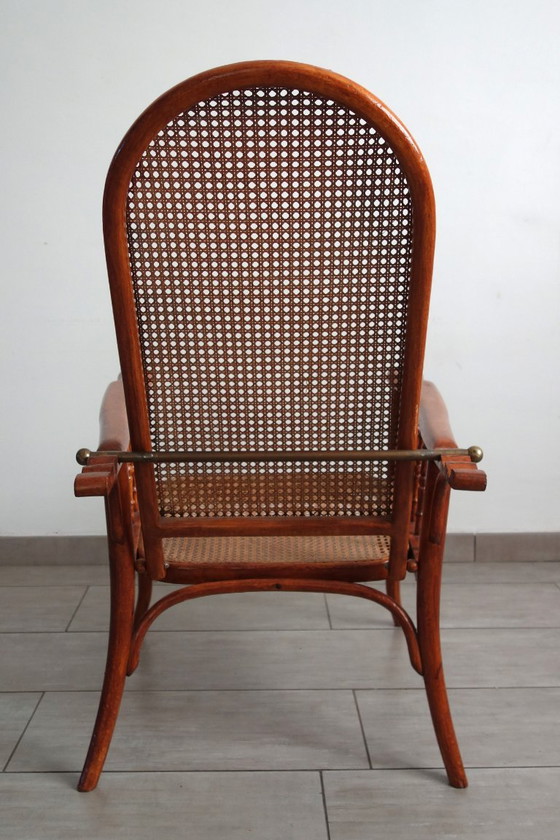 Poltrona relax regolabile Fischel circa 1900 – Poltrone relax, Vimini, Ottone (photo 4 of 19)