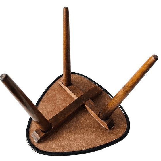 Image 1 of Tavolino triangolare vintage da giardino di metà secolo, Rockabilly anni '50