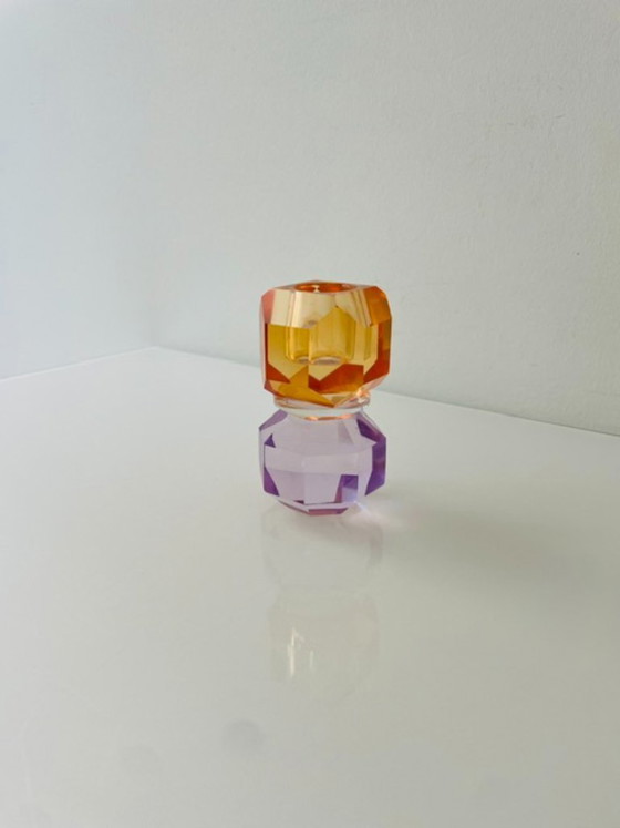 Image 1 of Candeliere moderno in vetro sfaccettato