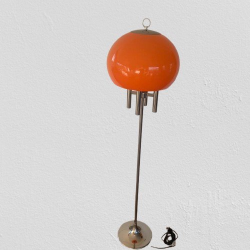 Image 1 of Lampada da terra a tulipano di metà secolo