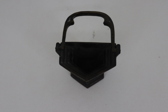 Antieke Bronzen Wijwateremmer / Bedwijwaterbakje (Neogotiek) – Wanddecoratie (photo 5 of 7)