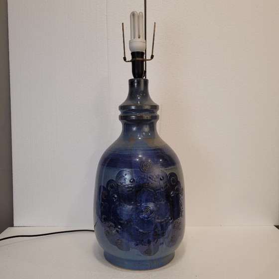Image 1 of Tischlampe, glasierte Keramik, Hanne Stentøj, Skandinavische Moderne, 60er Jahre - Dänemark