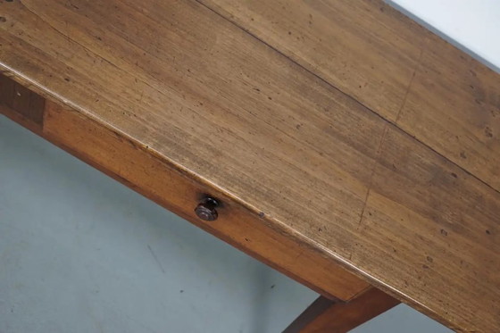 Image 1 of Antiker französischer Beistelltisch im Landhausstil aus Obstbaumholz, 19. Jahrhundert