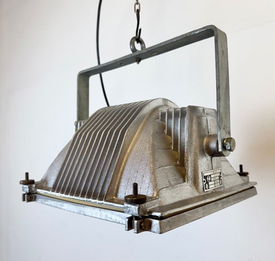 Image 1 of Faretto da teatro vintage grigio con copertura in vetro, anni '80