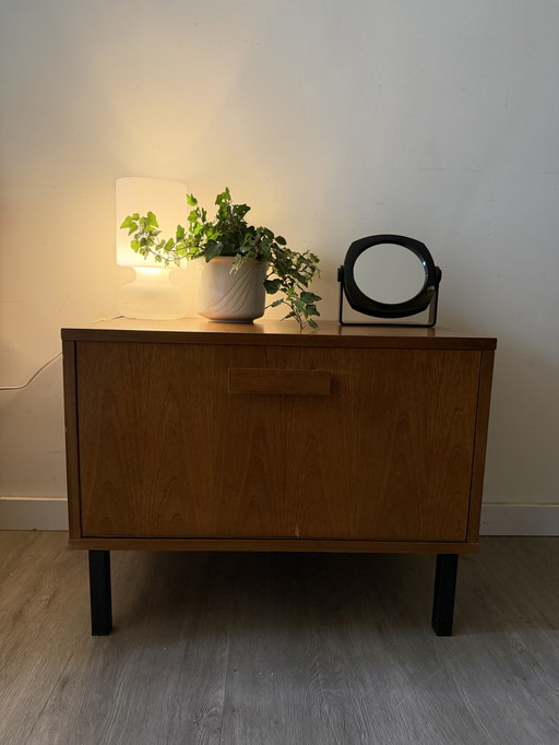 Mobiletto a ribalta su gambe di metà secolo