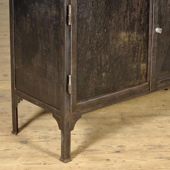 Image 1 of Polished iron medical cabinet, 1930s