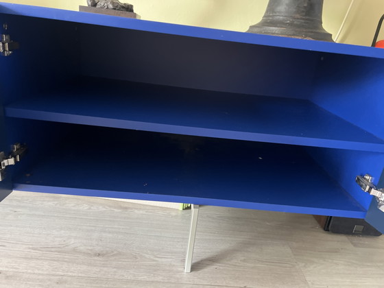 Image 1 of Pastoe sideboard, low cabinet. Shades of blue.