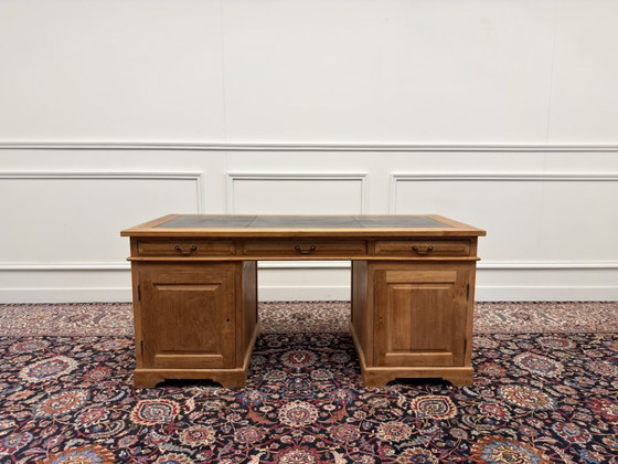 Scrivania Classica Inglese in Legno di Teak – Scrivanie, Leather, Wood (photo 3 of 18)
