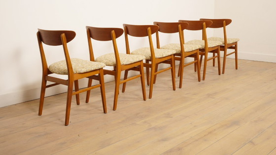 Image 1 of 6 x vintage dining chair | Farstrup | Model 210 | Reupholstered